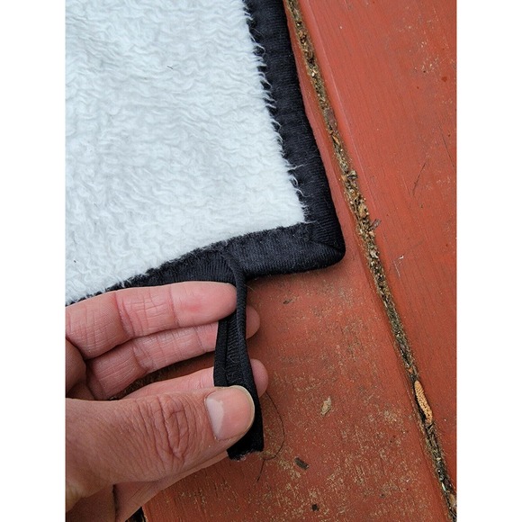 Vintage Biederlack Blanket Bronco Horse Run Reversible 55” x 78” Black Gray Whi - Picture 3 of 6